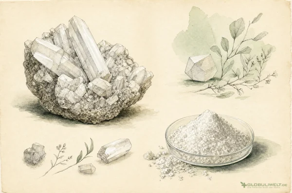 Botanische Illustration von Arsenicum Album (Weißes Arsen) – Ausgangssubstanz der homöopathischen Globuli